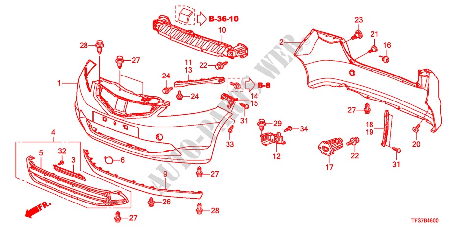 PARA CHOQUES(1) para Honda JAZZ 1.2SE 5 portas 5 velocidades manuais 2011