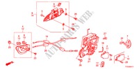 FECHO PORTA TRASEIRA/MANIVELA EXTERNA(2) para Honda JAZZ 1.4EXL 5 portas totalmente automática CVT 2012