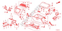 GUARNICAO PAINEL INSTRU.(LADO PASSAGEIRO)(LH) para Honda JAZZ 1.2S 5 portas 5 velocidades manuais 2012