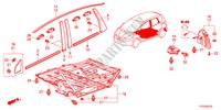 MOLDURA/PROTECTOR para Honda JAZZ 1.2S     TEMP TIRE 5 portas 5 velocidades manuais 2012