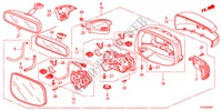 RETROVISOR(RETRACTEIS) para Honda JAZZ 1.4S     TEMP TIRE 5 portas totalmente automática CVT 2012