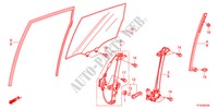 VIDRO DA PORTA TRASEIRA/REGULADOR para Honda JAZZ 1.2LS 5 portas 5 velocidades manuais 2012