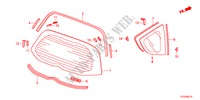 VIDRO TRASEIRO/VIDRO QUARTO para Honda JAZZ 1.4LS    TEMP TIRE 5 portas totalmente automática CVT 2012