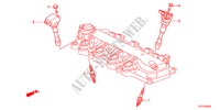 BOBINA SUPERIOR DA VELA para Honda JAZZ HYBRID IMA-S    TEMP TIRE 5 portas totalmente automática CVT 2012