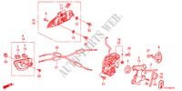 FECHO PORTA TRASEIRA/MANIVELA EXTERNA(1) para Honda JAZZ HYBRID IMA-H 5 portas totalmente automática CVT 2012