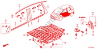 MOLDURA para Honda JAZZ HYBRID IMA-H    TEMP TIRE 5 portas totalmente automática CVT 2012