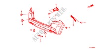 PARA CHOQUES TRASEIRO para Honda JAZZ HYBRID IMA-S    TEMP TIRE 5 portas totalmente automática CVT 2012