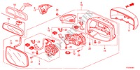 RETROVISOR(CONTROLO REMOTO) para Honda JAZZ HYBRID IMA-S 5 portas totalmente automática CVT 2012