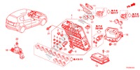 UNIDADE CONTROLO(CABINE)(1)(LH) para Honda JAZZ HYBRID IMA-H    TEMP TIRE 5 portas totalmente automática CVT 2012