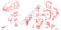UNIDADE CONTROLO(COMPARTIMENTO MOTOR)(LH) para Honda JAZZ HYBRID IMA-H    TEMP TIRE 5 portas totalmente automática CVT 2012