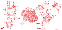 APOIOS MOTOR(DIESEL) (AT) para Honda ACCORD 2.2 EX 4 portas automática de 5 velocidades 2009