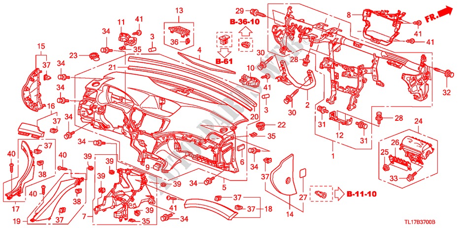 PAINEL INSTRUMENTOS(LH) para Honda ACCORD 2.2 EXECUTIVE 4 portas 6 velocidades manuais 2009