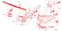 LUZ TRASEIRA/LUZ MATRICULA para Honda ACCORD 2.2 EX 4 portas 6 velocidades manuais 2010