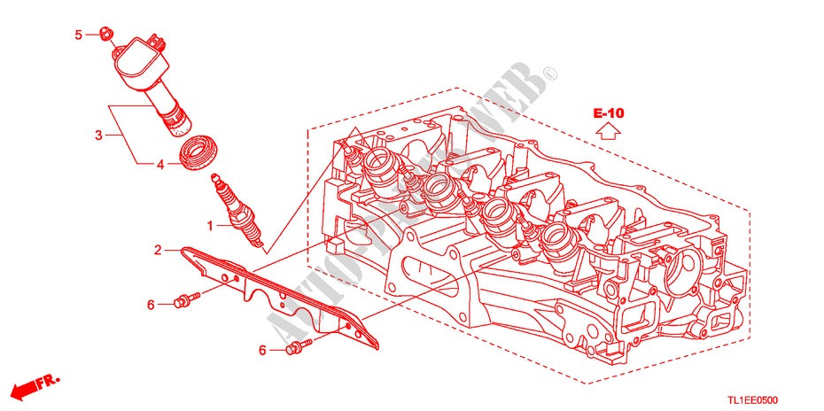 BOBINA DE ORIFICIO DE BUJAO/BUJAO(2.0L) para Honda ACCORD 2.0 ES 4 portas automática de 5 velocidades 2011