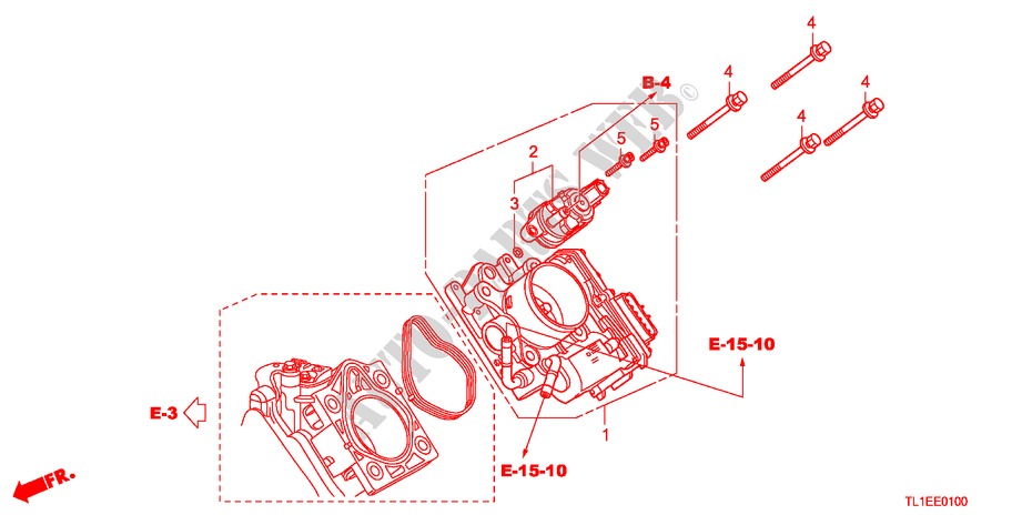 CORPO ACELERADOR(2.0L) para Honda ACCORD 2.0 ES 4 portas automática de 5 velocidades 2011