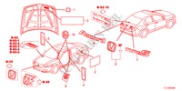 EMBLEMAS/ETIQUETAS CUIDADO para Honda ACCORD 2.2 S 4 portas 6 velocidades manuais 2012