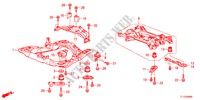 ESTRUTURA SECUNDARIA DIANTEIRA/TRAVESSA TRASEIRA para Honda ACCORD 2.4 S 4 portas automática de 5 velocidades 2012