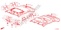 FORRO TECTO para Honda ACCORD 2.2 EXECUTIVE 4 portas automática de 5 velocidades 2012