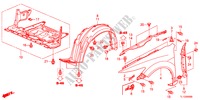 GUARDA LAMAS FRENTE para Honda ACCORD 2.2 S 4 portas 6 velocidades manuais 2012