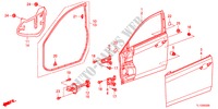 PAINEIS PORTAS FRENTE para Honda ACCORD 2.2 S 4 portas 6 velocidades manuais 2012