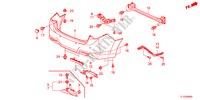 PARA CHOQUES TRASEIRO para Honda ACCORD 2.4 TYPE S 4 portas automática de 5 velocidades 2012