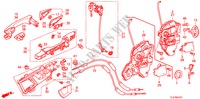 FECHOS PORTAS FRENTE/ MANIVELA EXTERNA para Honda ACCORD TOURER 2.4 TYPE S 5 portas automática de 5 velocidades 2009