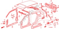 PAINEIS EXTERIOR/PAINEL TRASEIRO para Honda ACCORD TOURER 2.4 TYPE S 5 portas 6 velocidades manuais 2009