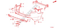PARA CHOQUES TRASEIRO para Honda ACCORD TOURER 2.2 EXECUTIVE 5 portas 6 velocidades manuais 2009
