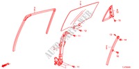 VIDRO DA PORTA TRASEIRA/REGULADOR para Honda ACCORD TOURER 2.2 EXECUTIVE 5 portas 6 velocidades manuais 2009