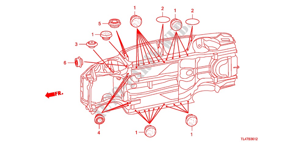 OLHAL(INFERIOR) para Honda ACCORD TOURER 2.4 EXECUTIVE 5 portas 6 velocidades manuais 2009