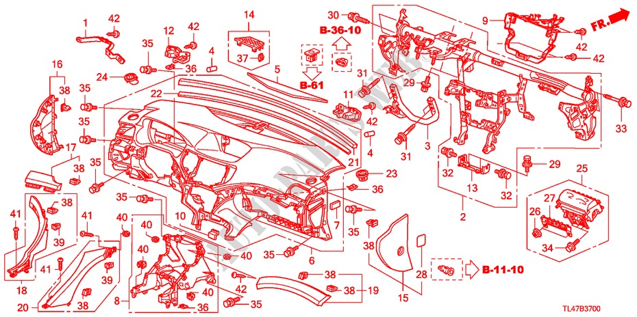 PAINEL INSTRUMENTOS(LH) para Honda ACCORD TOURER 2.0 ELEGANCE 5 portas 6 velocidades manuais 2009