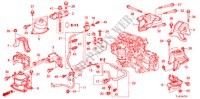 APOIOS MOTOR(2.0L)(AT) para Honda ACCORD TOURER 2.0 S 5 portas automática de 5 velocidades 2010