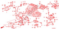 APOIOS MOTOR(2.4L)(MT) para Honda ACCORD TOURER 2.4 EX 5 portas 6 velocidades manuais 2011