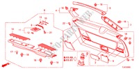 FORRO PORTA TRASEIRA para Honda ACCORD TOURER 2.2 EXECUTIVE 5 portas automática de 5 velocidades 2011