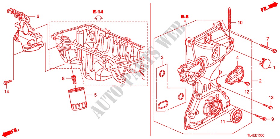 BOMBA OLEO(2.0L) para Honda ACCORD TOURER 2.0 S 5 portas automática de 5 velocidades 2011