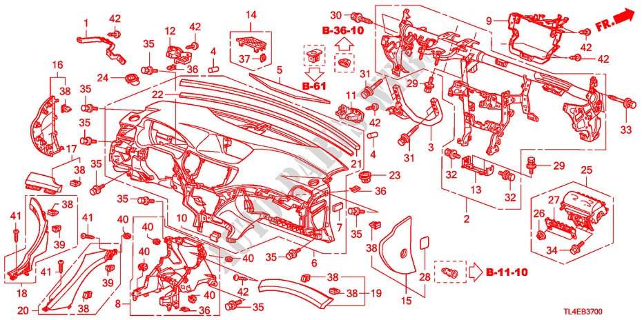 PAINEL INSTRUMENTOS(LH) para Honda ACCORD TOURER 2.2 ELEGANCE PTG 5 portas automática de 5 velocidades 2010