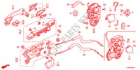 FECHOS PORTAS TRASEIRAS/MANIVELA EXTERNA para Honda ACCORD TOURER 2.4 TYPE S 5 portas automática de 5 velocidades 2012
