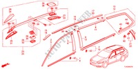 MOLDURA/TRILHO DO TETO para Honda ACCORD TOURER 2.2 EXECUTIVE 5 portas automática de 5 velocidades 2012