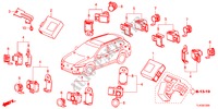 SENSOR ESTACIONAMENTO para Honda ACCORD TOURER 2.2 ELEGANCE 5 portas automática de 5 velocidades 2012