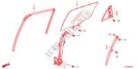 VIDRO DA PORTA TRASEIRA/REGULADOR para Honda ACCORD TOURER 2.2 ELEGANCE 5 portas automática de 5 velocidades 2012