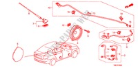 ANTENA/ALTIFALANTE(LH)(1) para Honda CITY LX 4 portas 5 velocidades manuais 2010
