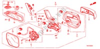 RETROVISOR(1) para Honda CITY 1.4ES 4 portas 5 velocidades manuais 2010