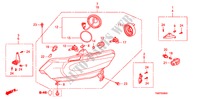 FAROL(HALOGENIO) para Honda INSIGHT ES 5 portas totalmente automática CVT 2011