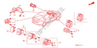 INTERRUPTOR(D.) para Honda INSIGHT SE 5 portas totalmente automática CVT 2010