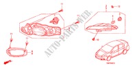 LUZ NEVOEIRO/LUZ DE RETORNO para Honda INSIGHT S 5 portas totalmente automática CVT 2010