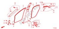 GUARNICAO PILAR para Honda CROSSTOUR EX 5 portas automática de 5 velocidades 2010