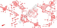 APOIOS MOTOR(AT) (1) para Honda CIVIC EXI 4 portas automática de 4 velocidades 2000