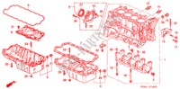 BLOCO CILINDROS/CARTER OLEO (1) para Honda CIVIC LXI 4 portas automática de 4 velocidades 2000