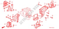 APOIOS MOTOR(MT) para Honda PRELUDE 2.0I 2 portas 5 velocidades manuais 2000