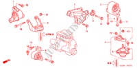 APOIOS MOTOR(AT) para Honda CIVIC 1.6 LS 4 portas automática de 4 velocidades 2005
